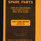 Spare Parts for Harley-Davidson Motorcycles and Sidecars, 1927 to 1931, Reprint