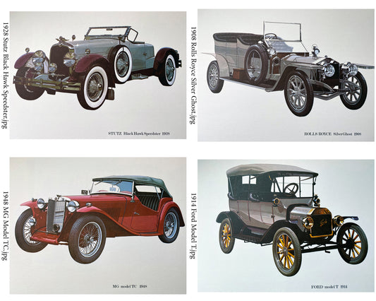 Set of 4 Automotive Prints