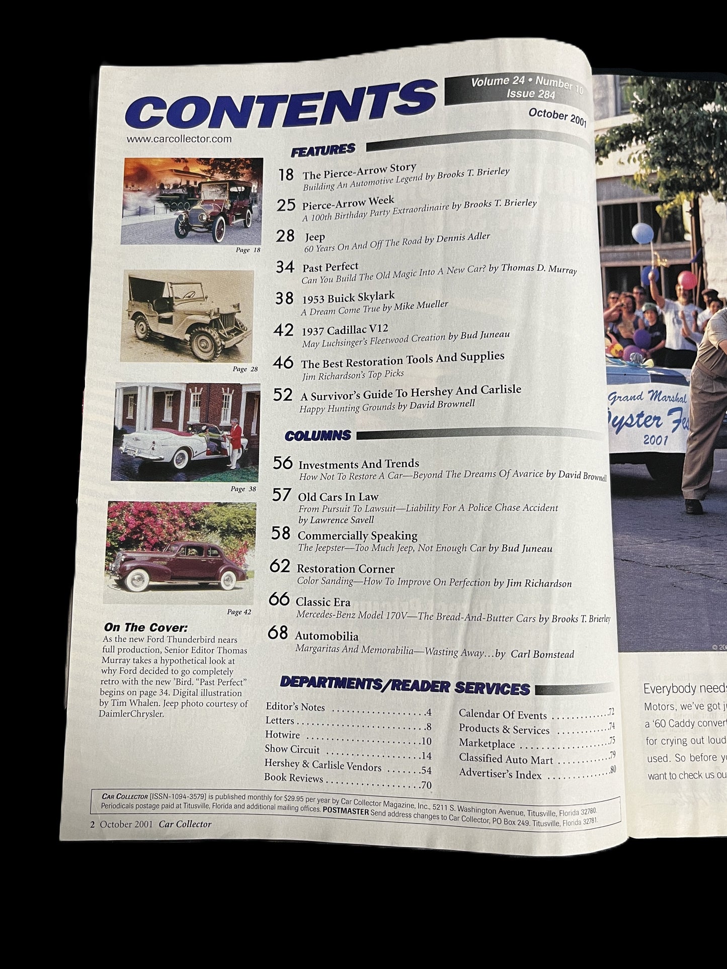 Car Collector Magazine, The Pierce-Arrow Story, Oct. 2001