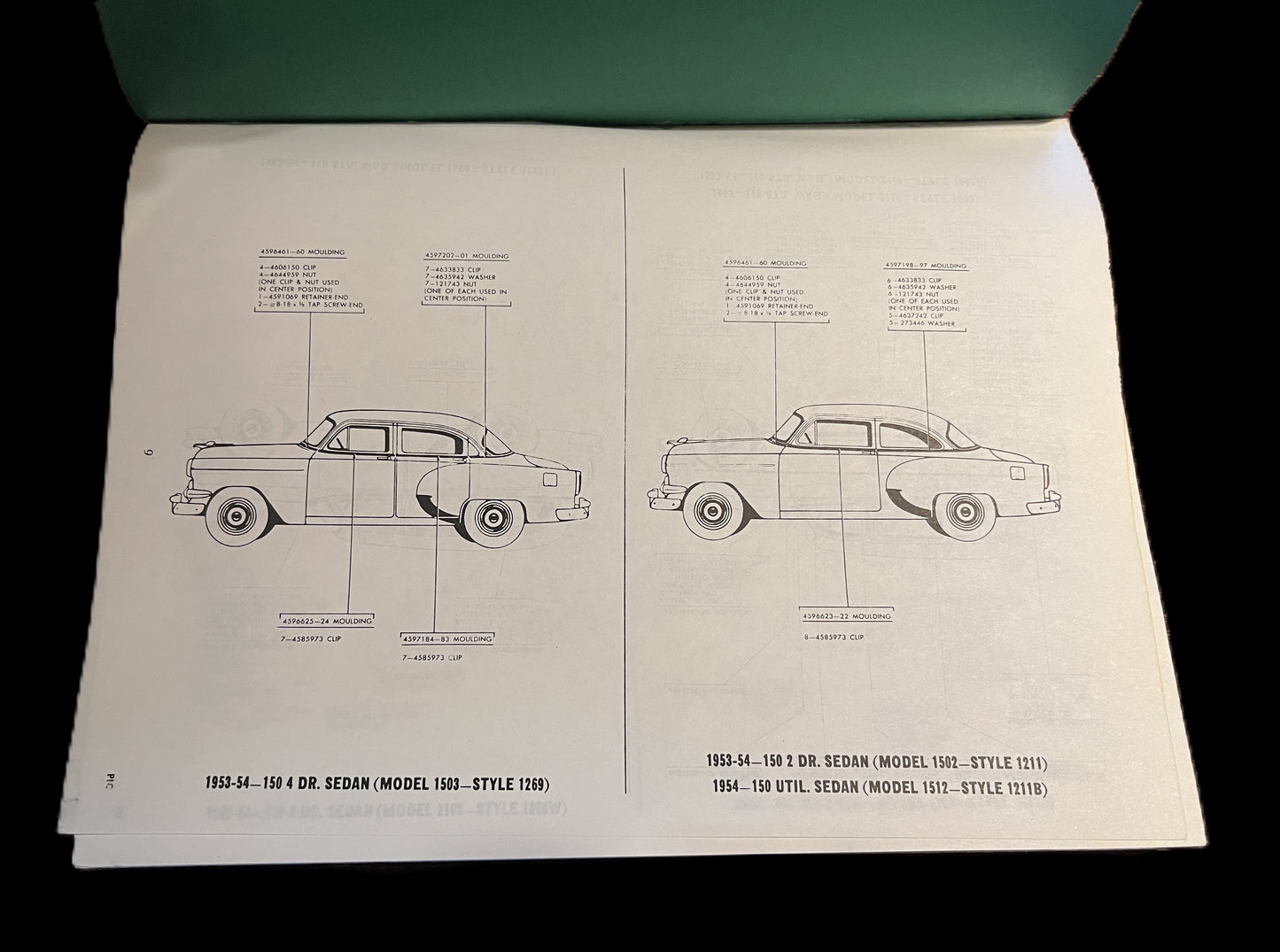 Chevrolet Parts Illustration Catalog, 1950s, Reprint