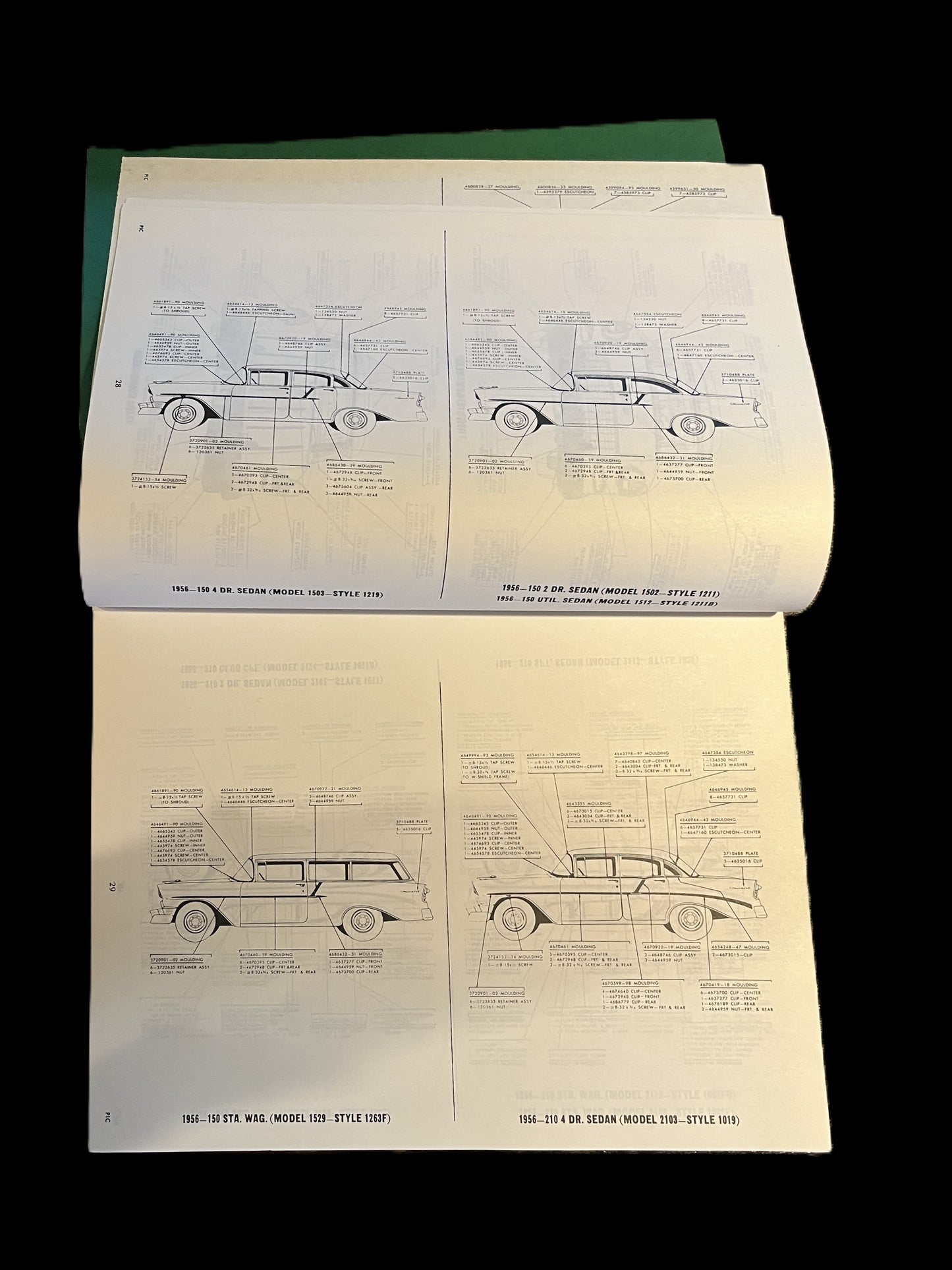 Chevrolet Parts Illustration Catalog, 1950s, Reprint