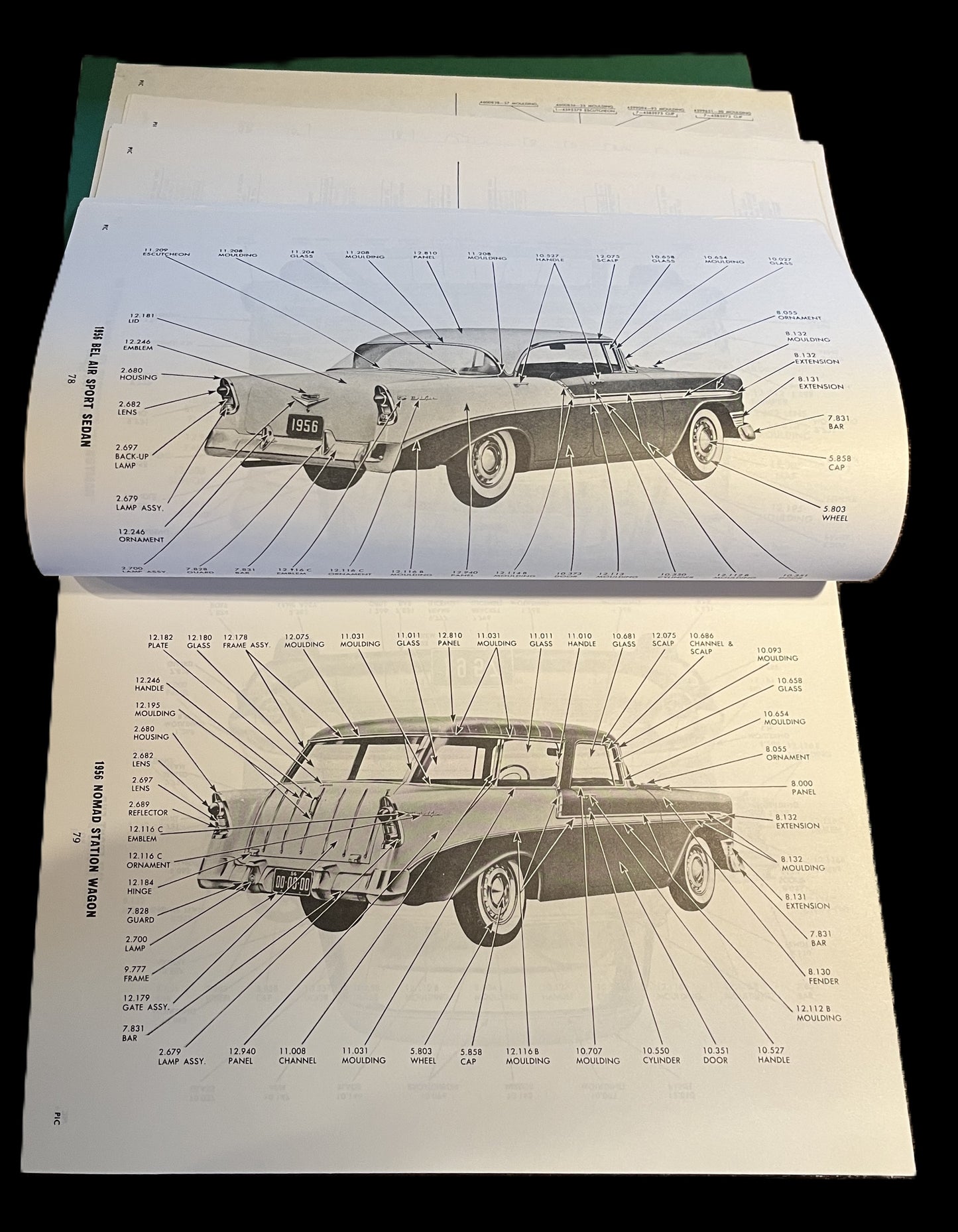 Chevrolet Parts Illustration Catalog, 1950s, Reprint