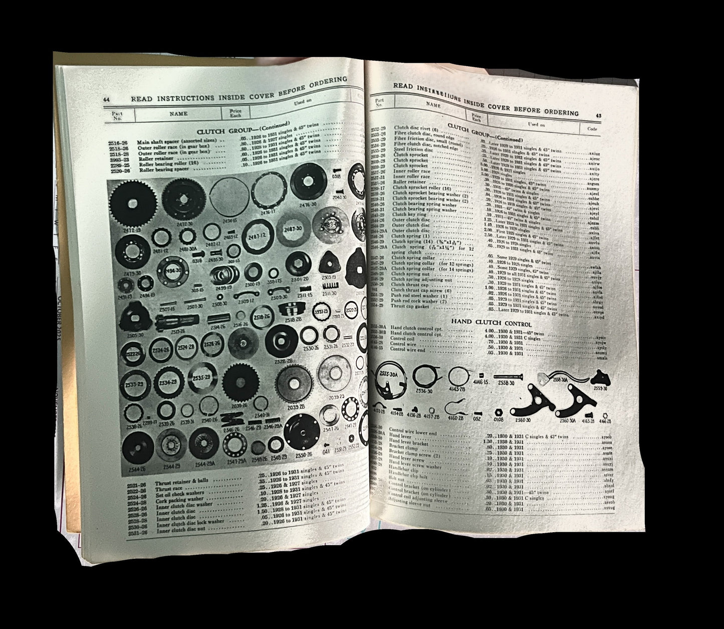 Spare Parts for Harley-Davidson Motorcycles and Sidecars, 1927 to 1931, Reprint
