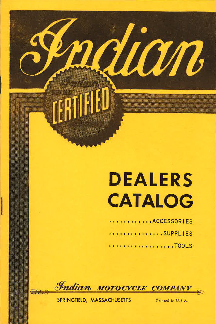 Indian Dealer's CatalogReprint Buffalo Transportation Museum Store