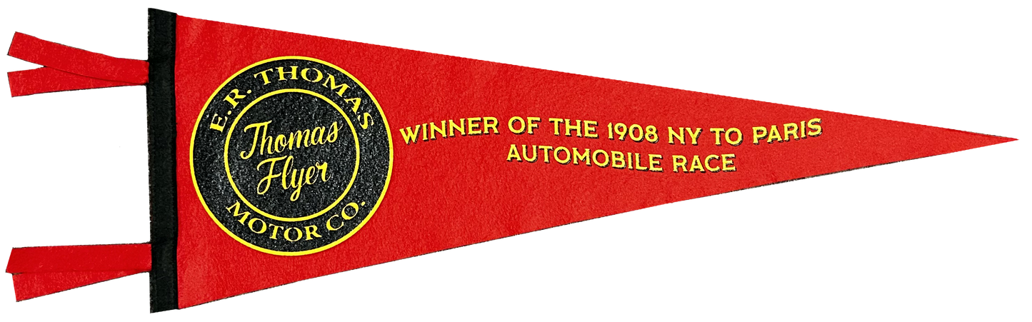 Thomas Flyer Pennant-1908 NY to Paris Automobile Race