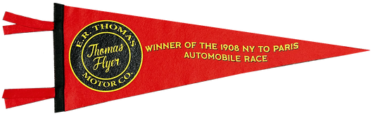 Thomas Flyer Pennant-1908 NY to Paris Automobile Race
